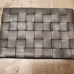 Deux Lux Woven Black Clutch